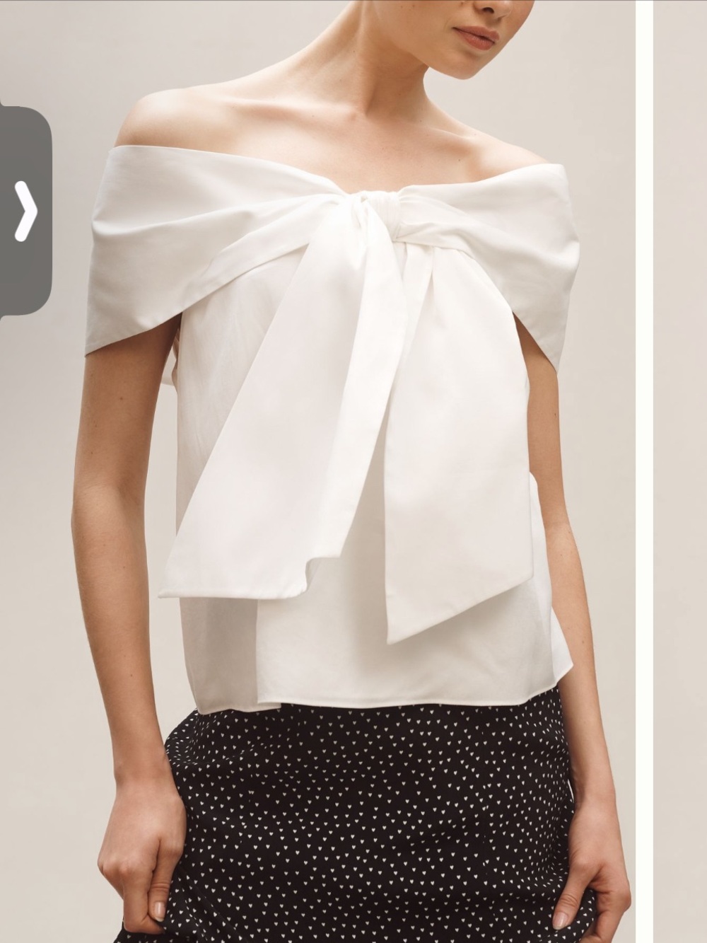 Mare Mare Off the Shoulder Bow Top XXS